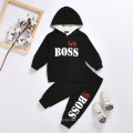 2021 Spring Hot New Boys′ Long Sleeved Hooded Boss Two-Piece Set